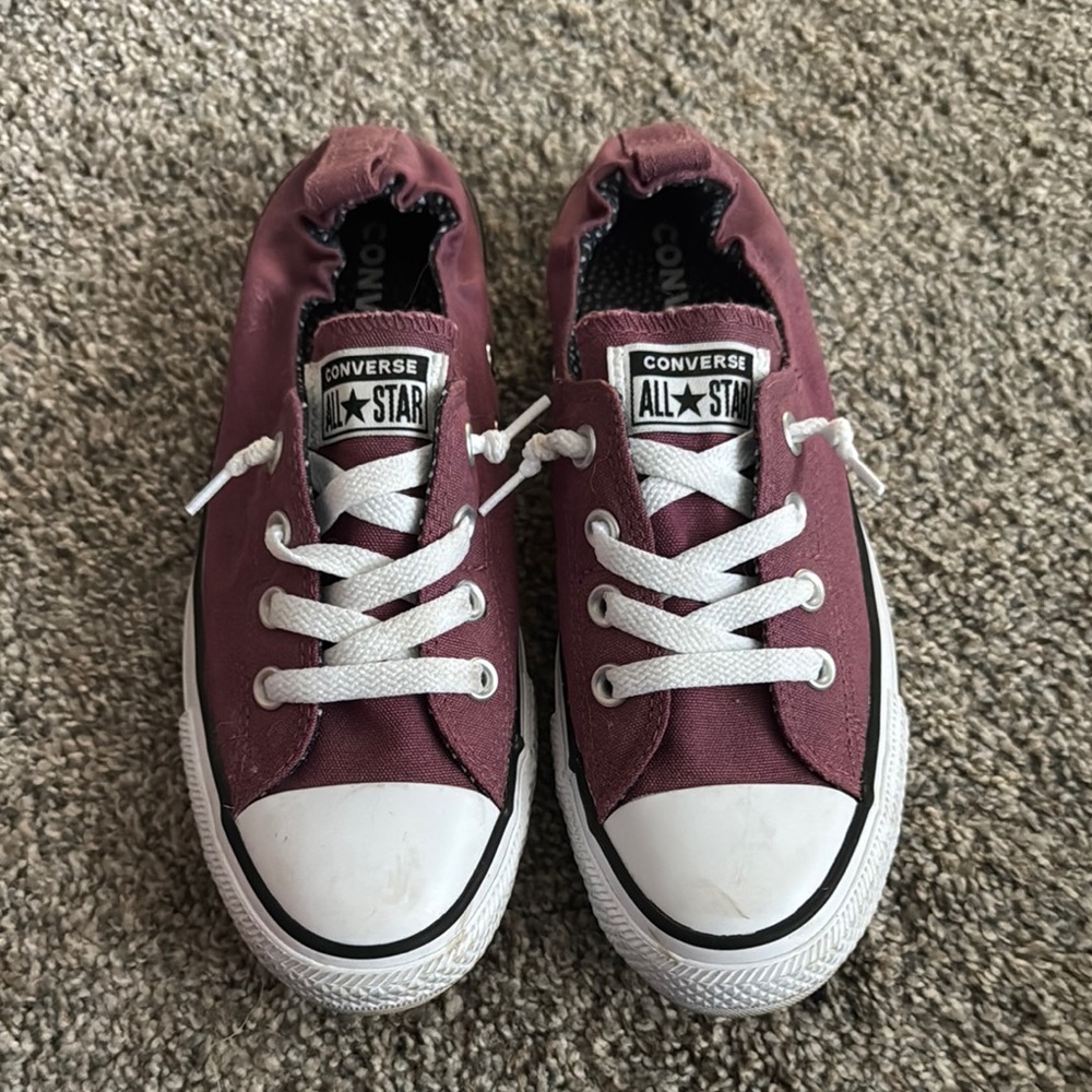 Converse Burgundy All Star Shoes